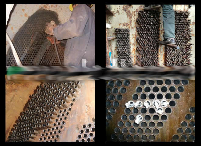 各型号凝汽器,冷油器各类换热器,冷却器,冷水器,压加热器,低压加热器,空气预热器不锈钢管换热管凝汽器换管凝汽器换管束厂家生产图